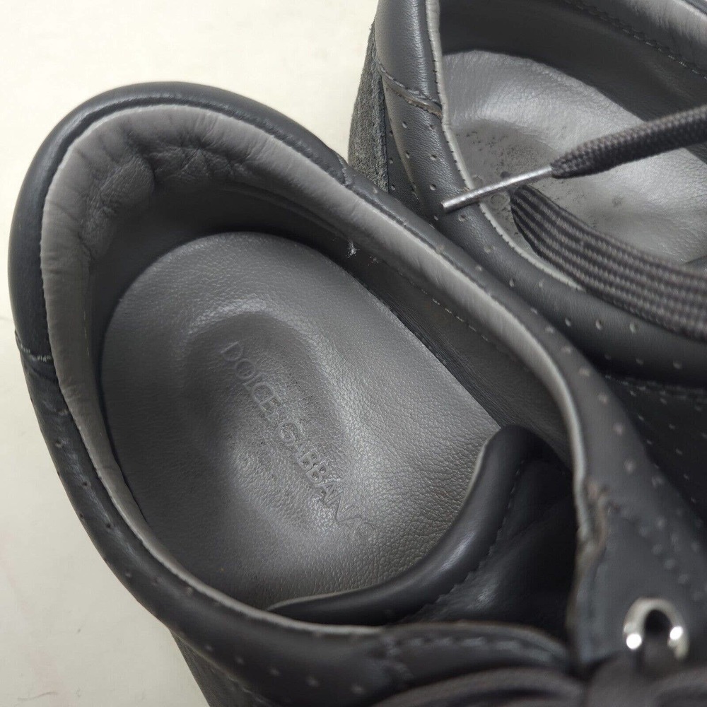 Dolce Gabbana Mens Sneakers CS0904 Gray Suede Leather Casual Trainers Shoes 10 - Picture 7 of 11